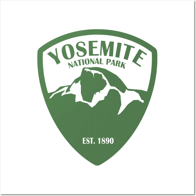 Yosemite Park Badge - green Wall Art by AnthonyAyy